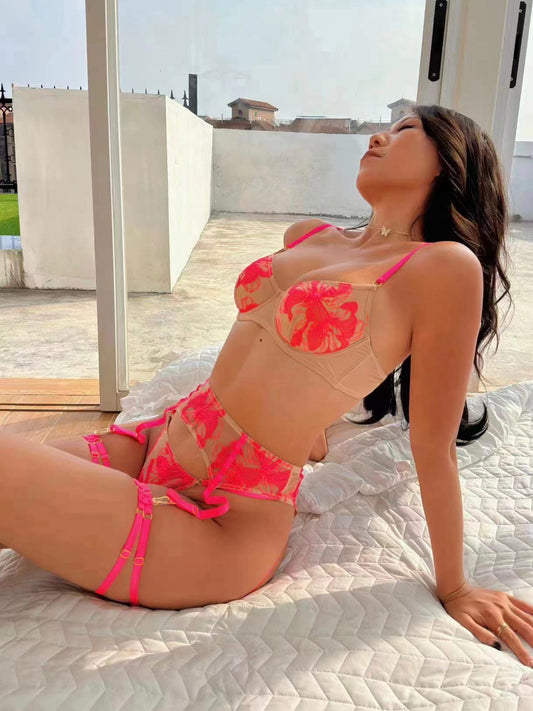 lumiere 18 ariel lingerie set pink