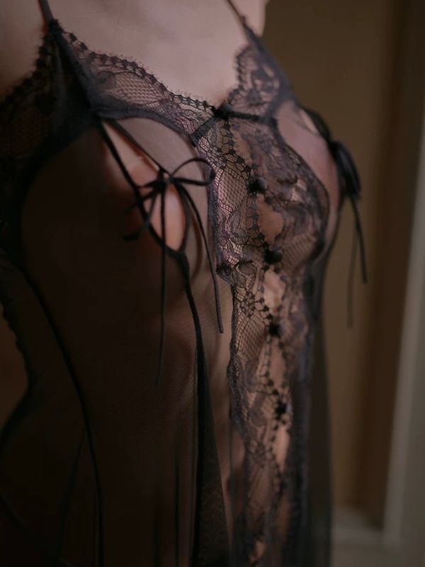 Aria Black Sheer Babydoll