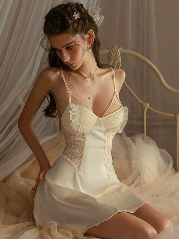 Lumiere 18 Sheela Satin Nightdress Yellow