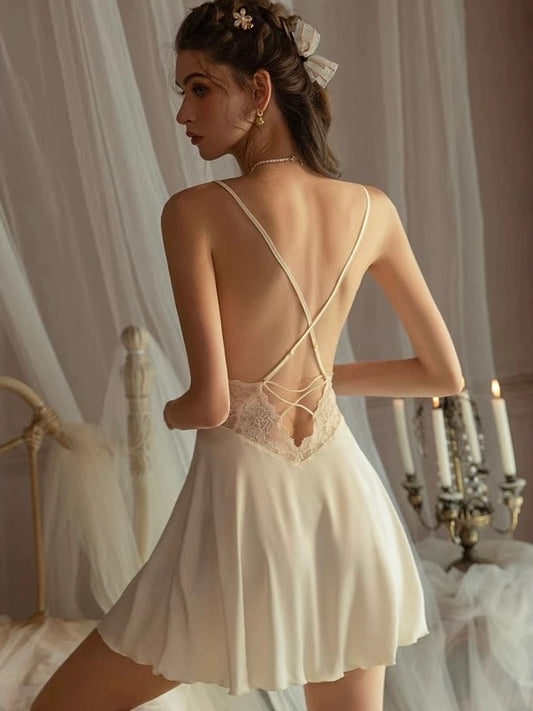 Lumiere 18 Sheela Satin Nightdress Yellow