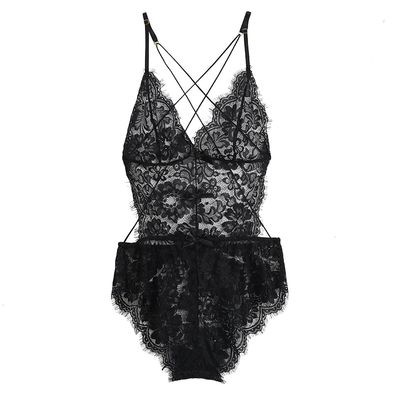 sexy lingerie bodysuit in black