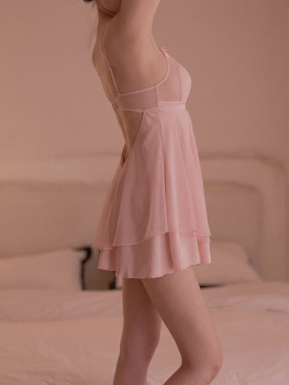Celeste Pink Lace Babydoll