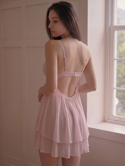 Celeste Pink Lace Babydoll