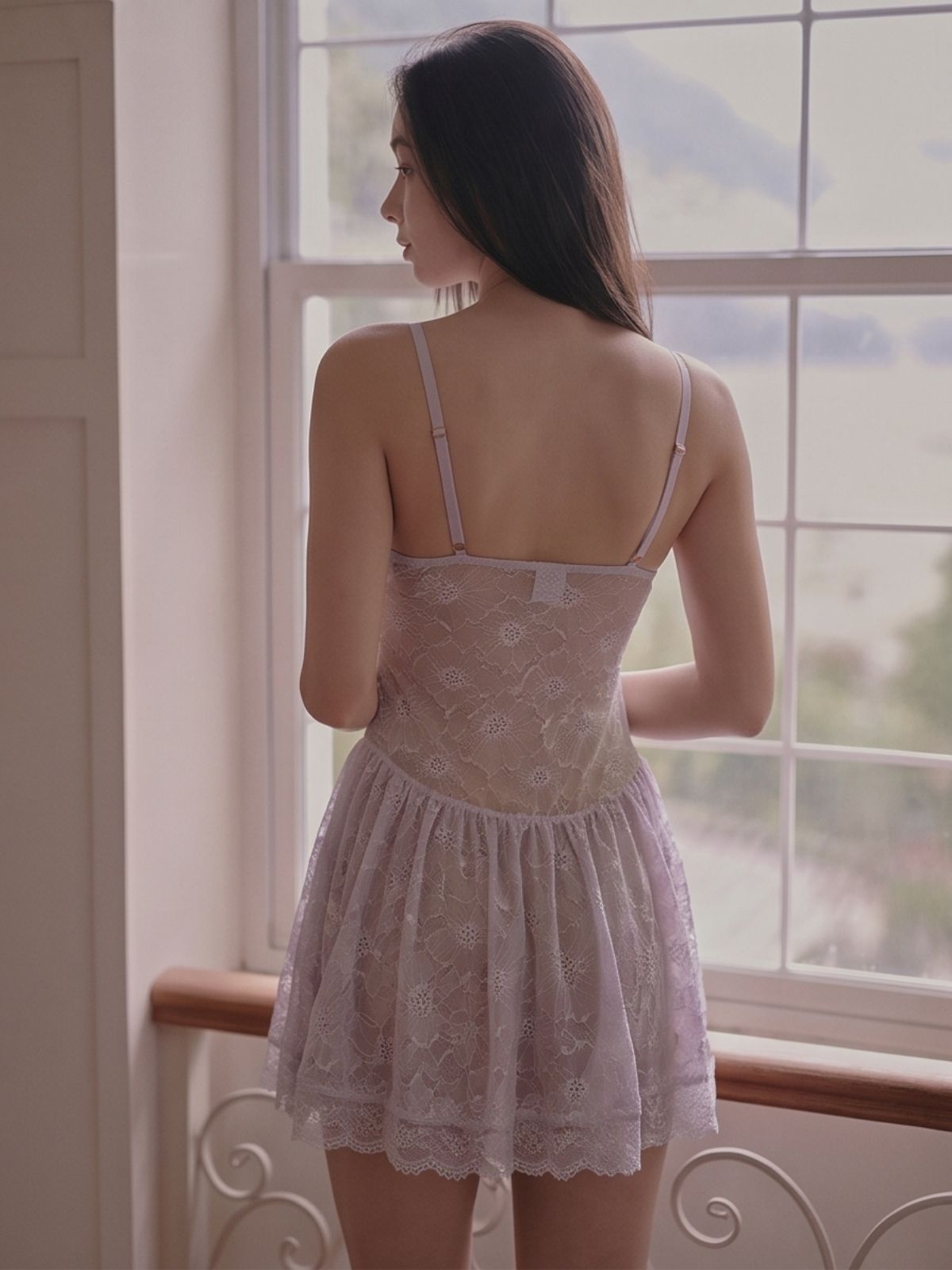 Elodie Purple Lace Babydoll