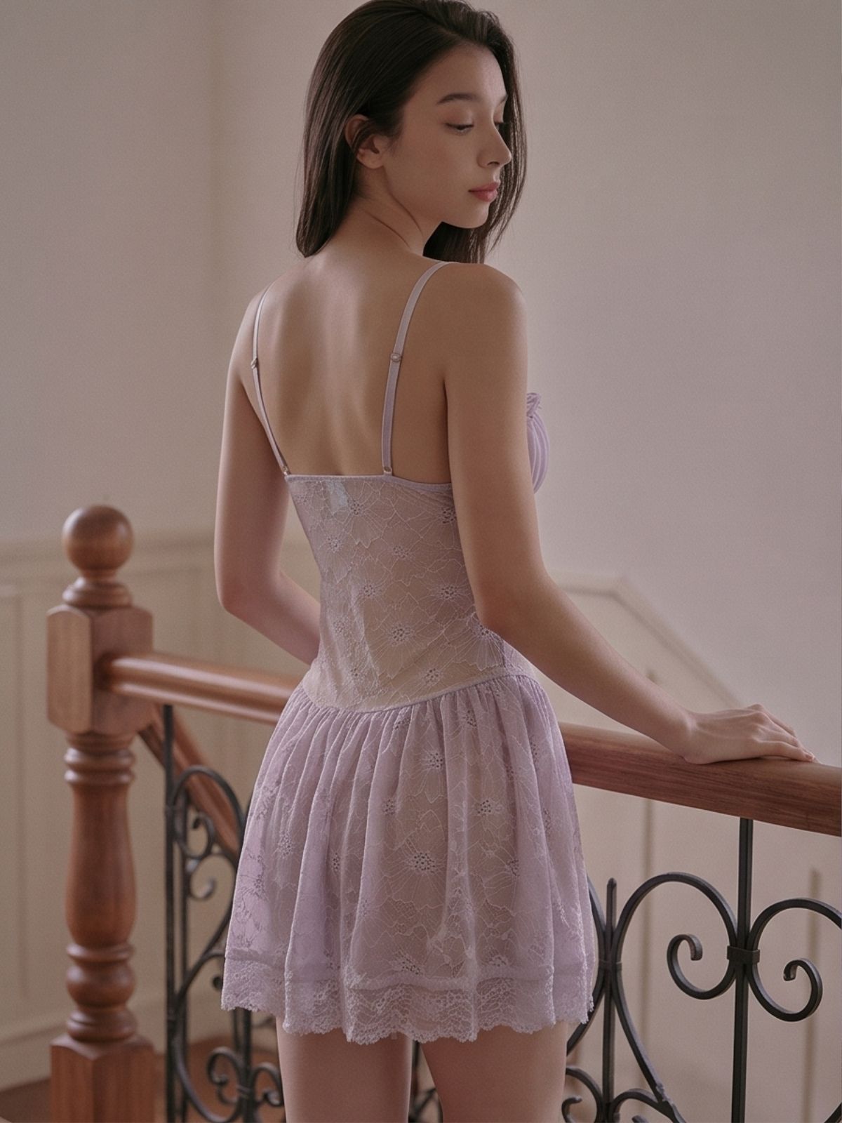Elodie Purple Lace Babydoll