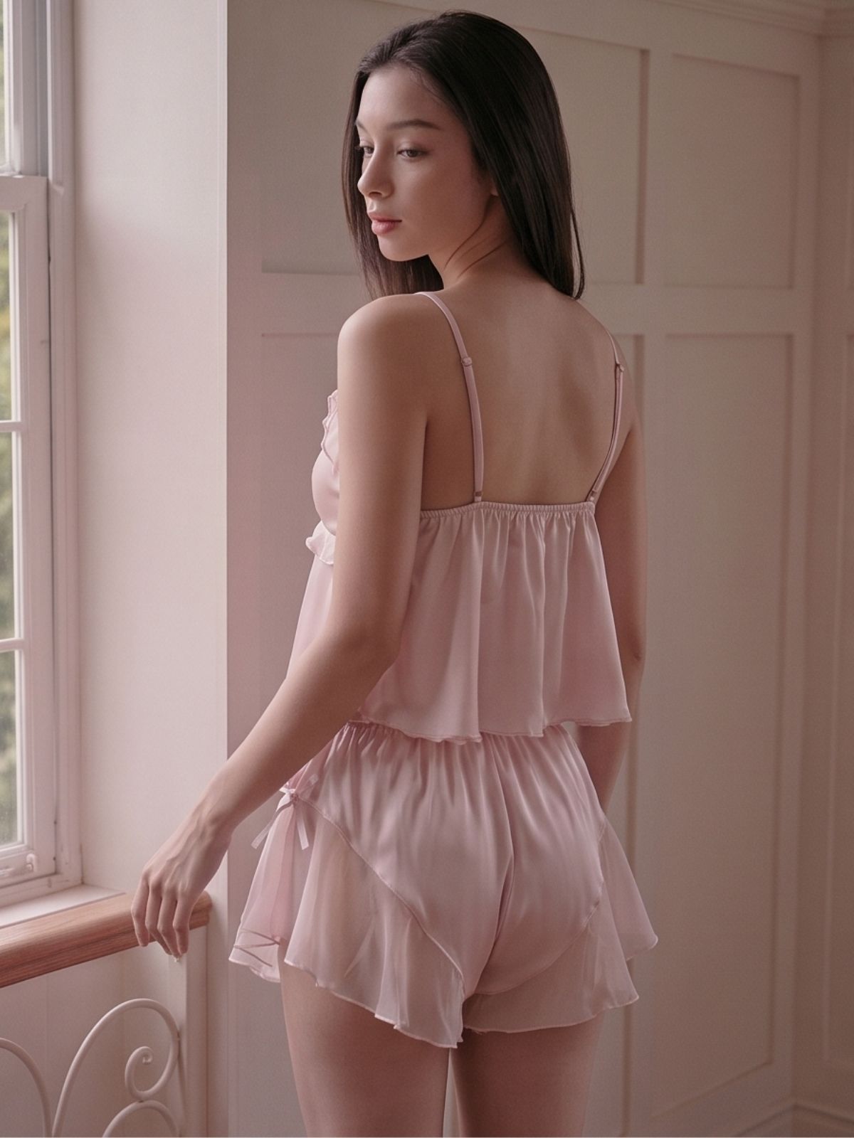 Isla Pink Satin Cami Set
