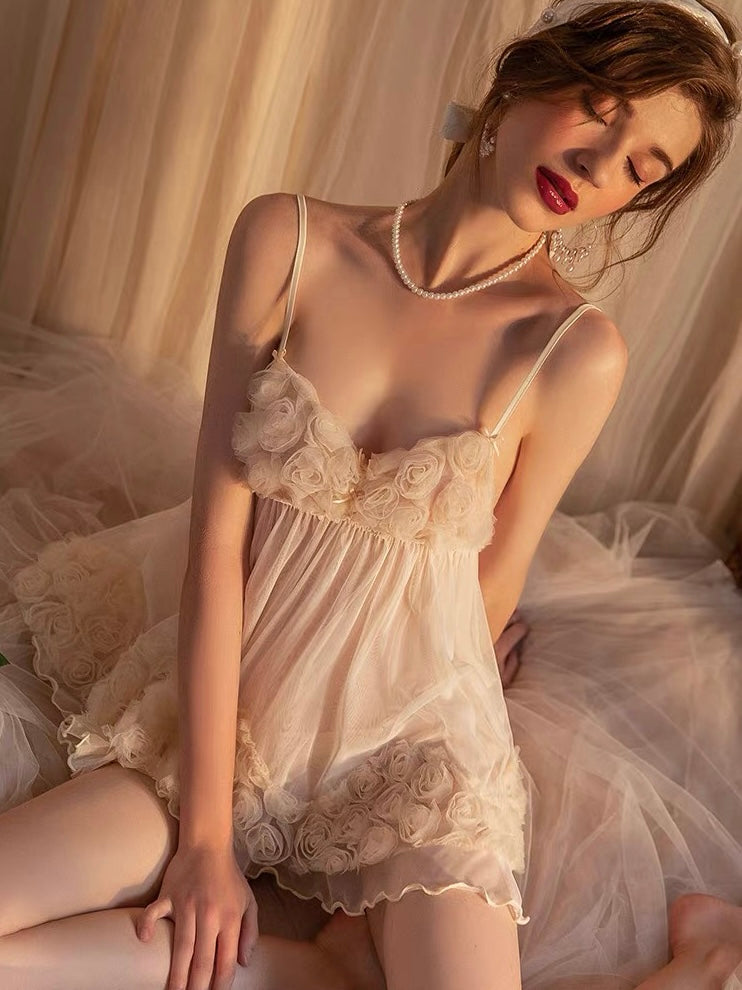 sexy floral mesh lace babydoll